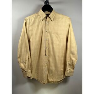 Joseph Abboud Mens XL Plaid Button Up Dress Shirt Long‎ Sleeve Classic Fit